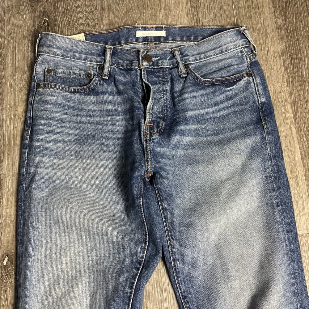 Abercrombie & Fitch‎ Classic Straight Jeans Mens 32x29.5 Button Fly Med Wash Y2K - Picture 2 of 13